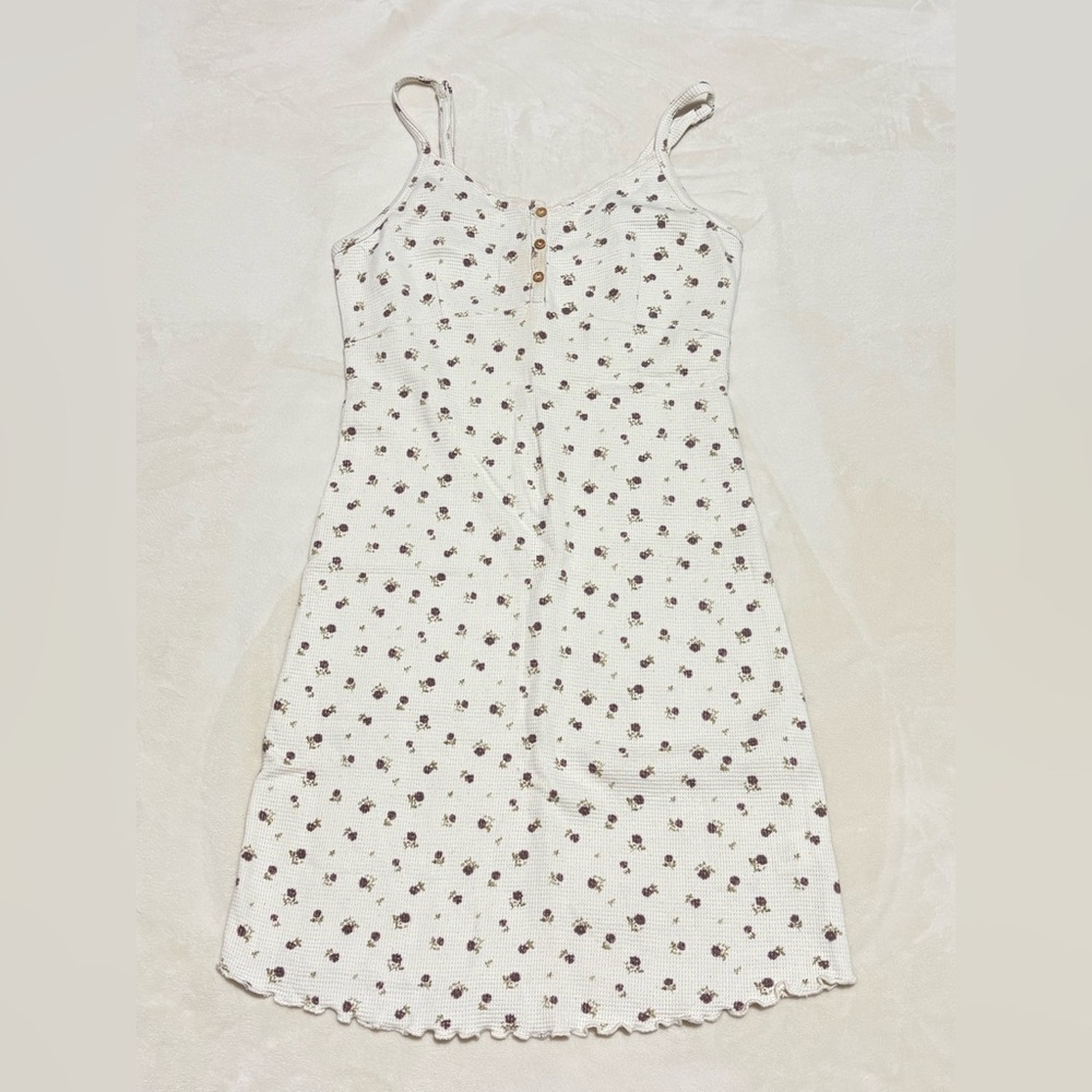 Kirious Floral White Sleeveless Dress